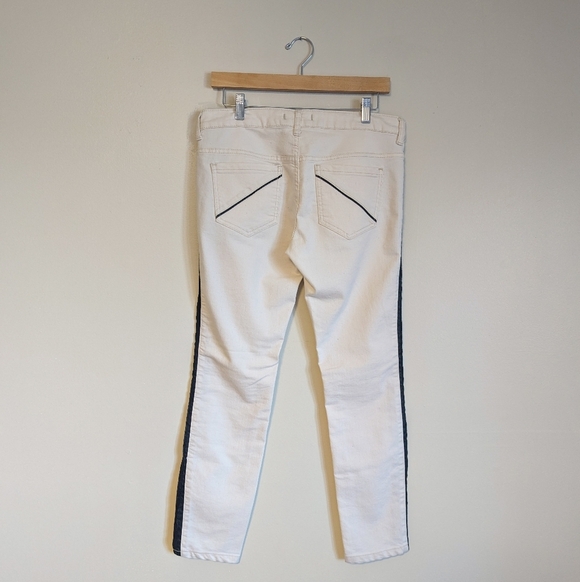 Free People Oat & Leather Jeans - Picture 3 of 4